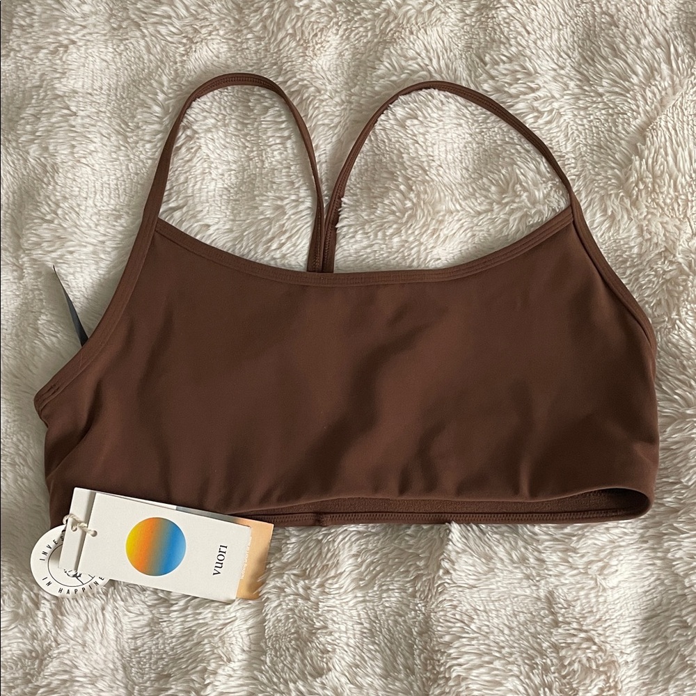 Vuori all the feels -Chocolate Brown Sports Bra